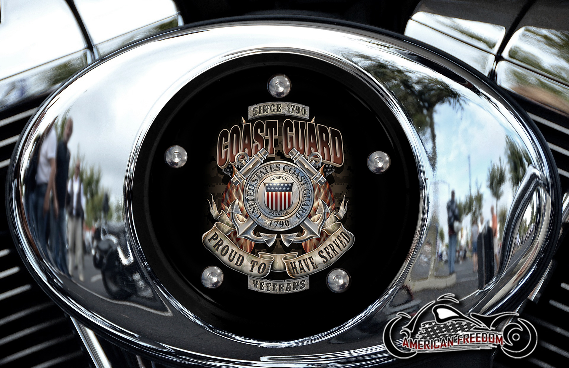Harley Air Cleaner Cover - Proud Coast Guard